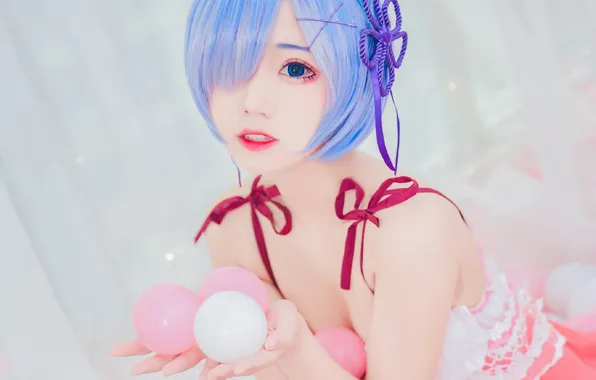 Beautiful, Balls, Asian, Model, Woman, Cute, Pretty, Petite