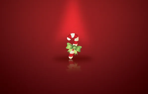 Christmas-candy, on a red background, candy