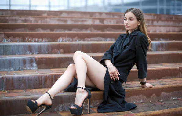 Picture pose, Girl, legs, sitting, Sergey Gokk
