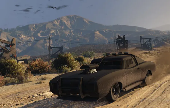 Machine, desert, gta 5, duke, San Andres