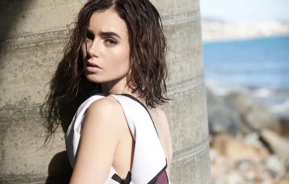 Look, pose, model, makeup, actress, hair, Lily Collins, Lily Collins