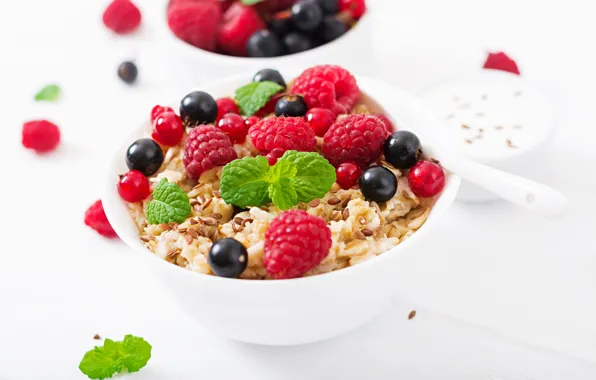 Berries, Breakfast, berries, muesli, Breakfast, muesli