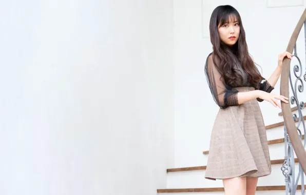 Girl, long hair, beautiful, pretty, lips, face, asian, attractive