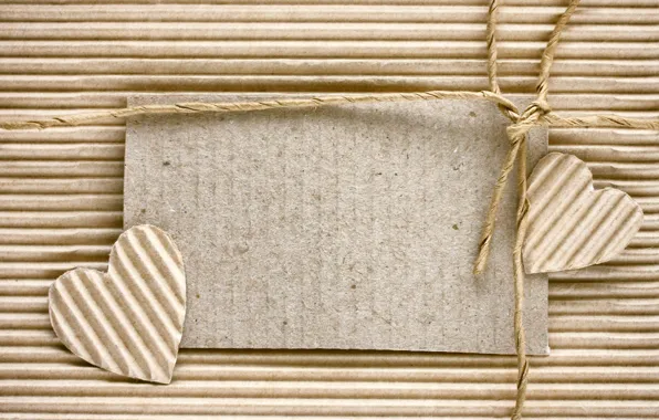 Hearts, love, cardboard, romantic, hearts