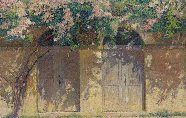 Picture, Henri-Jean Guillaume Martin, Henri Matrin, A pair of Gates under the dog-Rose in Bloom