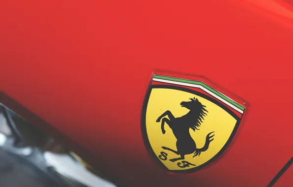 Logo, emblem, red, ferrari