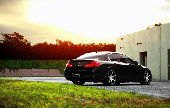 Infiniti, black, vossen, Sedan, G37