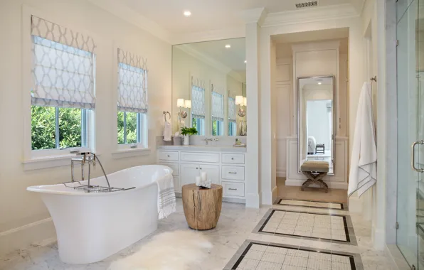 Mirror, bath, Design, Bathroom, Interior