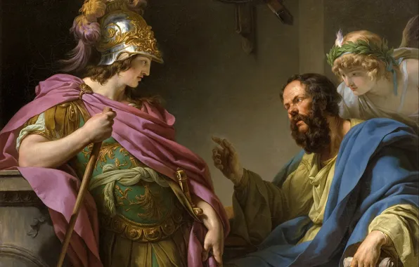 Picture, history, mythology, François-André Vincent, Socrates Training Of Alcibiades, Francois-Andre Vincent