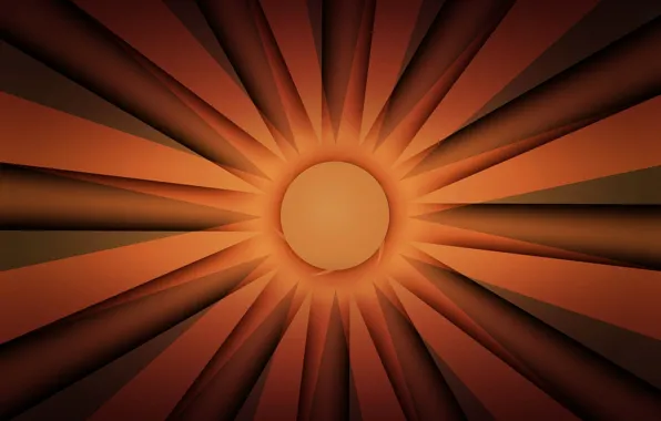 The sun, rays, light, line, circles, strip