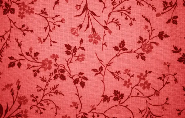 Red, texture, fabric, ornament, figure.flowers