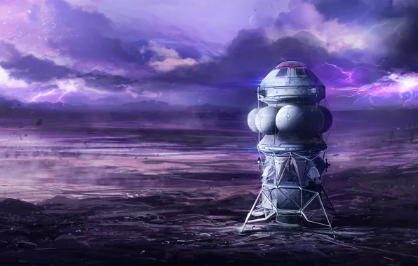 The storm, the sky, clouds, planet, camera