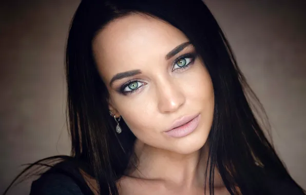 Picture look, close-up, face, background, model, portrait, makeup, brunette