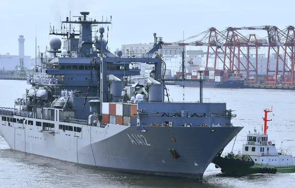 The German Navy, security ship, FGS Frankfurt am Main