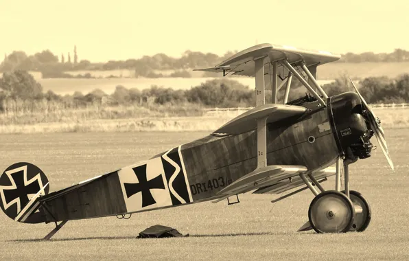 Picture fighter, war, Triplane, forces, world, Germany, First, during