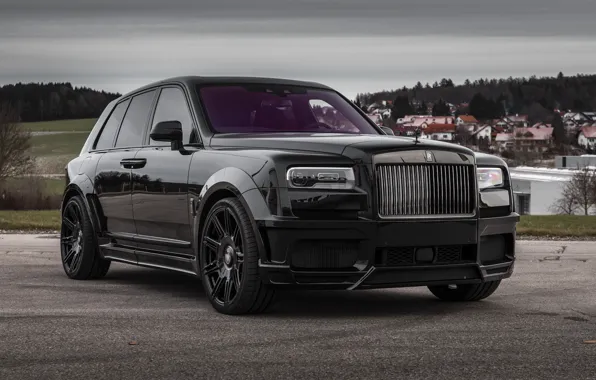 Picture Black, SUV, Face, Rols Royce, Brick, Cullinan