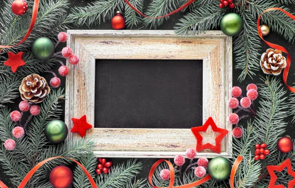 Decoration, New Year, Christmas, christmas, wood, merry, decoration, frame