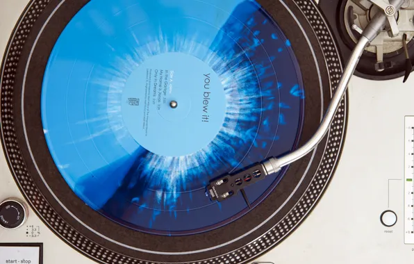 Blue, splatter, vinyl, record player, Technics, You Blew It!