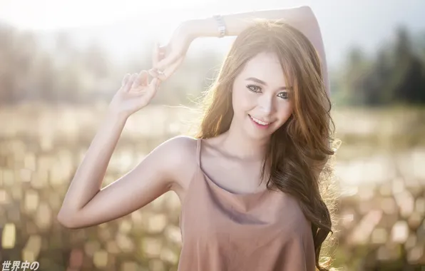 Picture woman, oriental, beautiful, look, smile