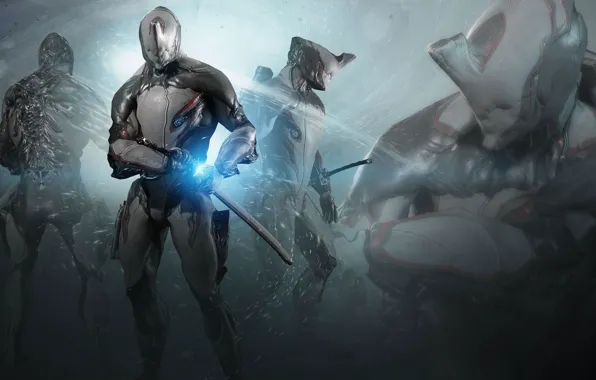 Weapons, background, the game, warrior, armor, Warframe