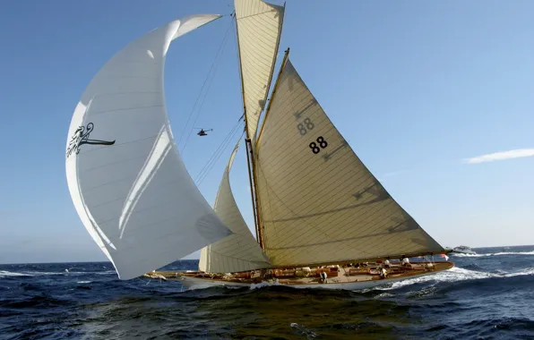 The wind, yacht, sails, the excitement, championship