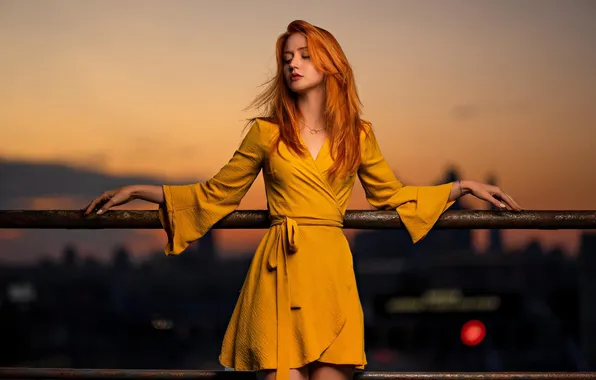 Picture girl, dress, beautiful, model, redhead