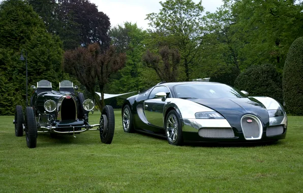 Picture veyron, bugatti, rarity, old, new, centenary