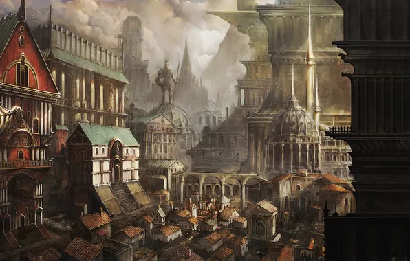 The city, building, art, monument, buildings