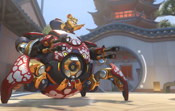 Robot, hamster, Overwatch, Wrecking Ball