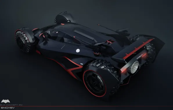Car, back, nozzle, batmobile concept