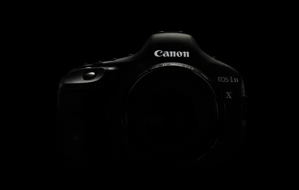 The camera, black background, Canon, 1Dx