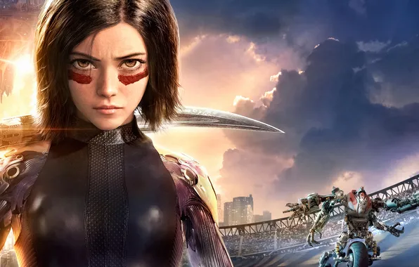 Fiction, poster, Rosa Salazar, Alita: the Battle angel, Alita: Battle Angel, Alita, Rosa Salazar