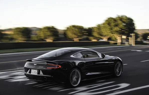 Road, markup, black, Aston Martin, speed, blur, Aston, black