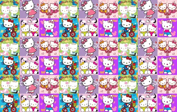 Picture background, texture, art, Hello Kitty, children's, girls, Kitty