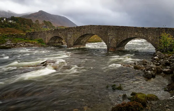 Picture Sconser, bridge, river, Scotland