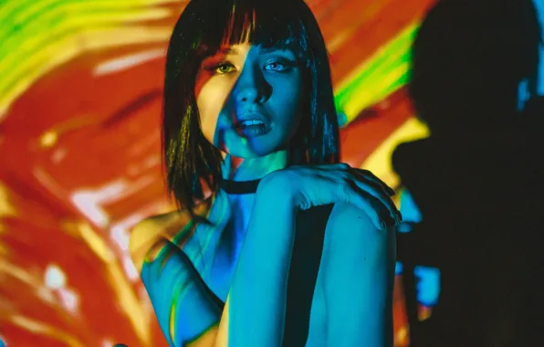 Look, girl, light, pose, hair, shoulders, Olga Liferova, Irina Klimenko