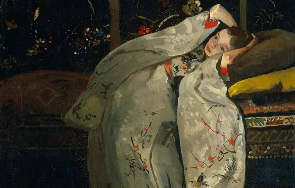 Picture picture, genre, Georg Hendrik Breitner, Girl in Kimono