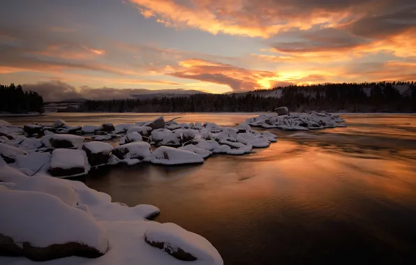 Ice, snow, landscape, nature, view, color, HDR, colors