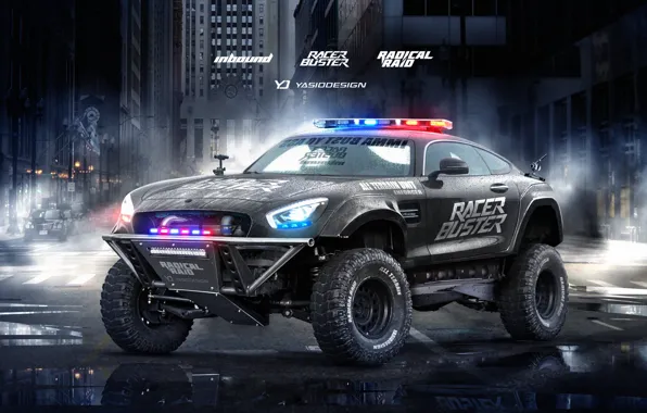 Auto, Figure, The city, Machine, Police, Background, Mercedes, Car