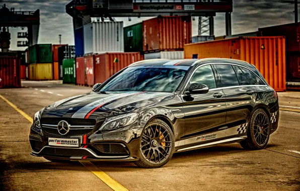 Picture black, Mercedes-Benz, Mercedes, AMG, Black, AMG, universal, C-Class