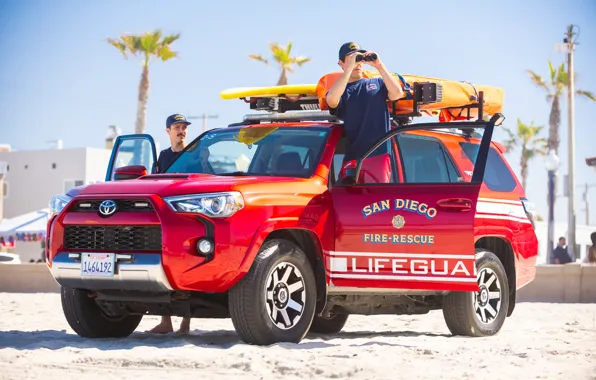 Picture Beach, Toyota, Beach, San Diego, Rescuers, Men, Toyota, San Diego