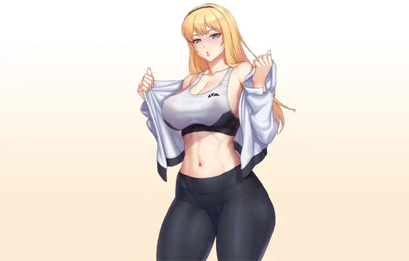 Kawaii, girl, sexy, Anime, pretty, lady, blonde, cute