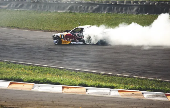 Picture race, smoke, drift, drift, mazda, rx7, race, Mazda