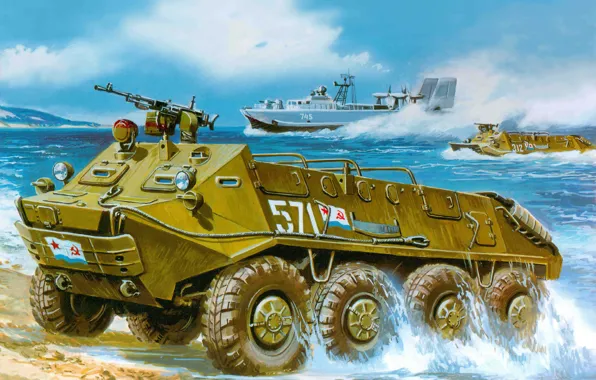 Picture BTR, Soviet, APC, basic modification, floating, BTR-60П