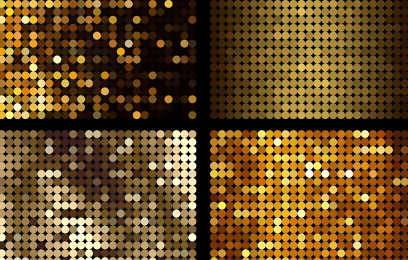 Picture circles, texture, yellow-gold