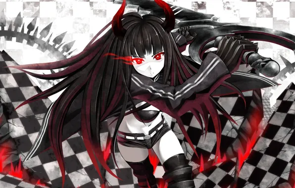 Girl With Long Black Hair Anime Bright Eyes And A Dark Backgrounds