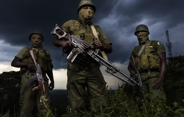 Weapons, army, soldiers