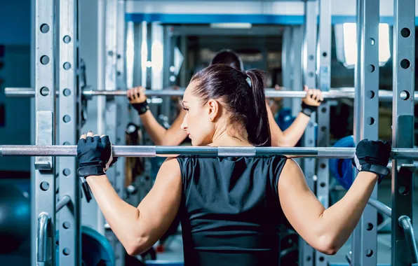 Brunette, workout, fitness, gym