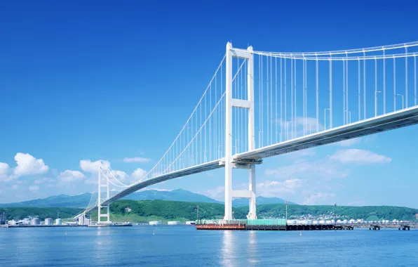 City, bridge, building