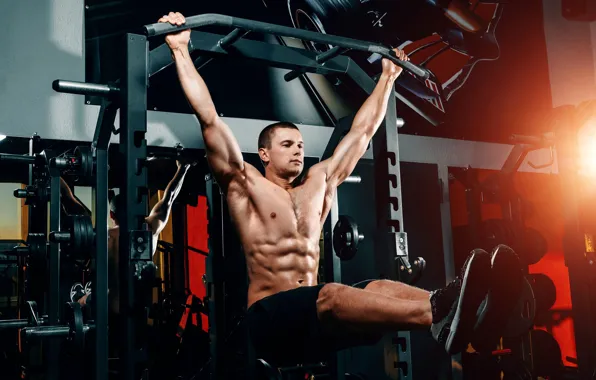 Muscle, muscle, training, athlete, the horizontal bar, workout, workout, gym